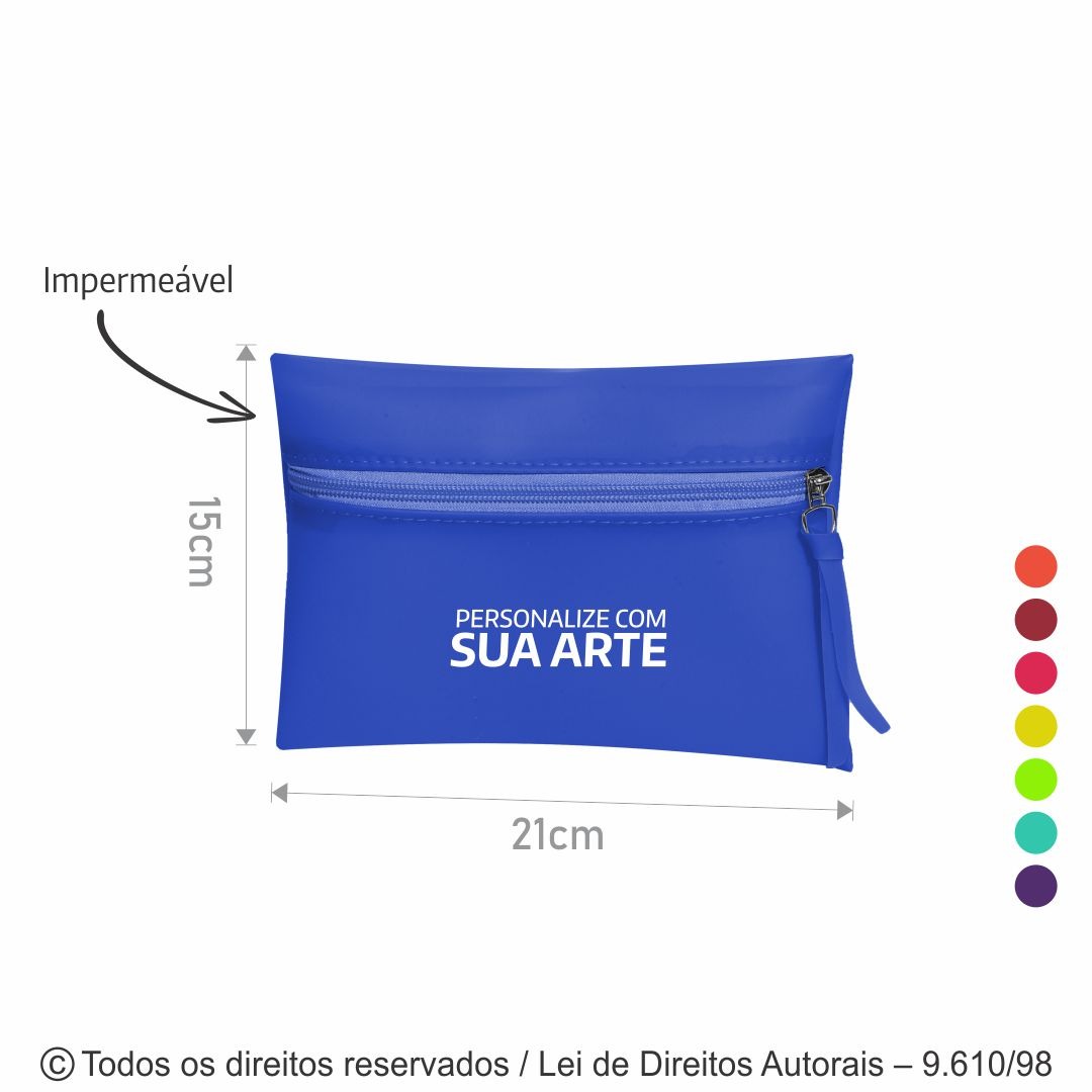 N64 NECESSAIRE PVC COLUMBIA 0.7 20X15CM AZUL ROYAL