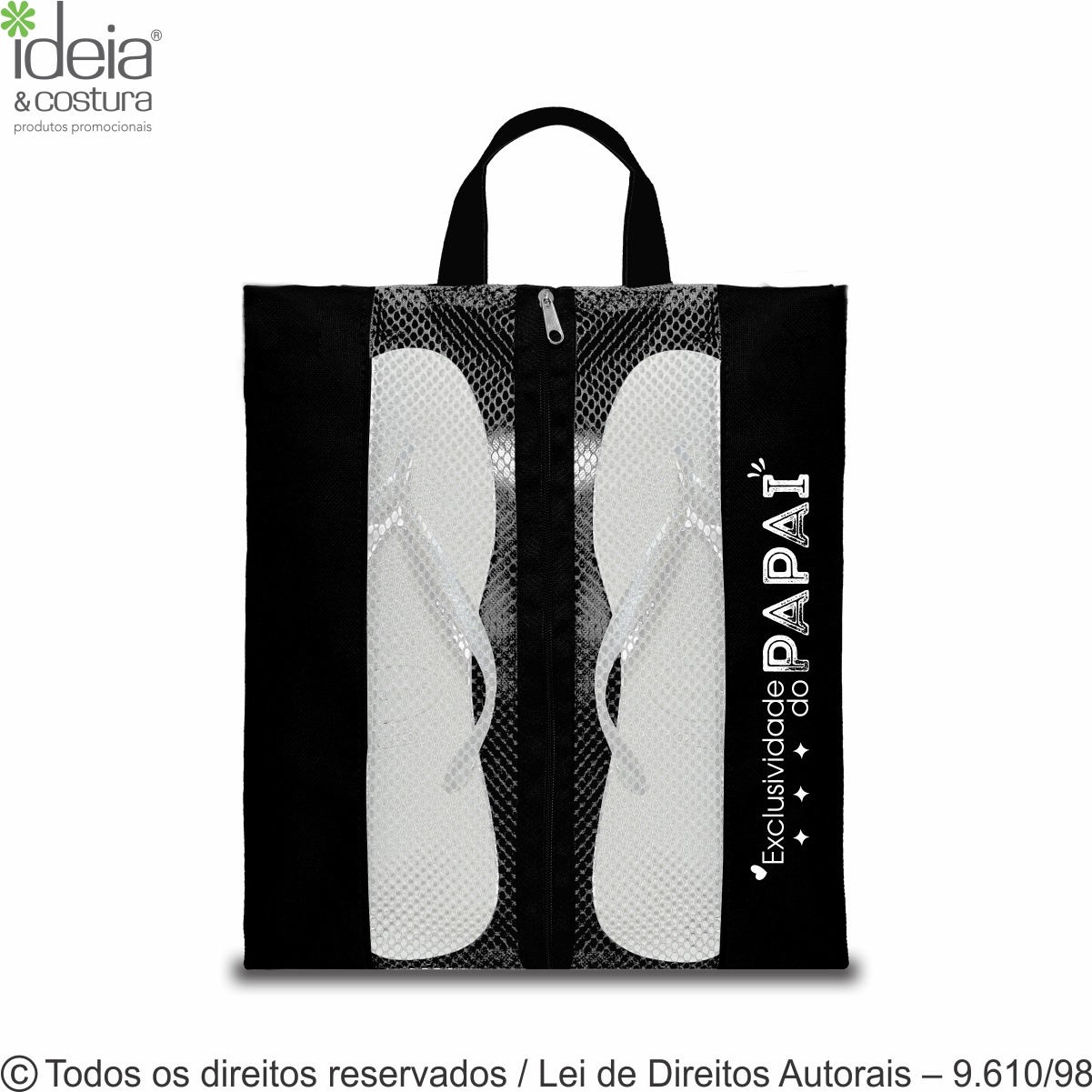 N34M PORTA CHINELOS DE NYLON 600G 30X32CM PRETO