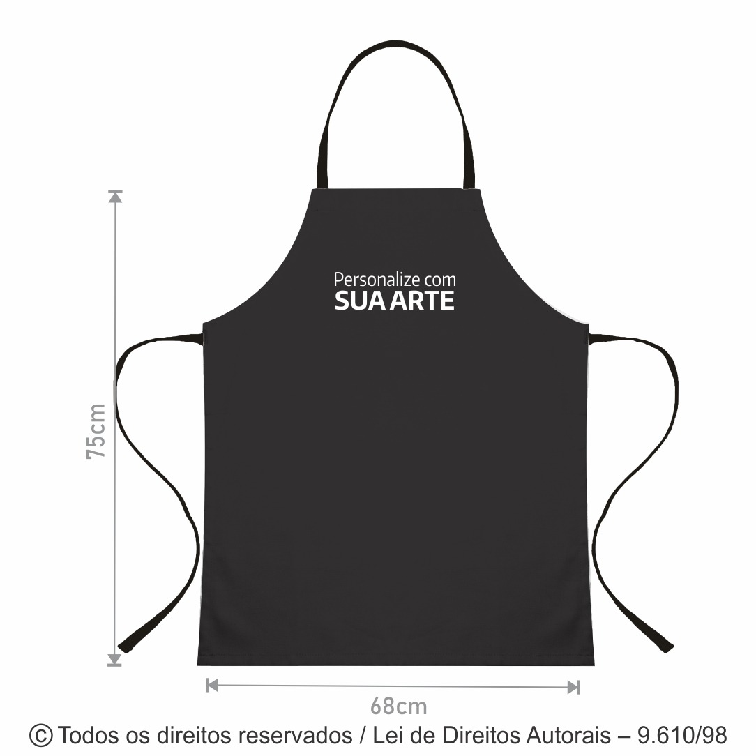 AV24 AVENTAL OXFORD 58X75CM PRETO