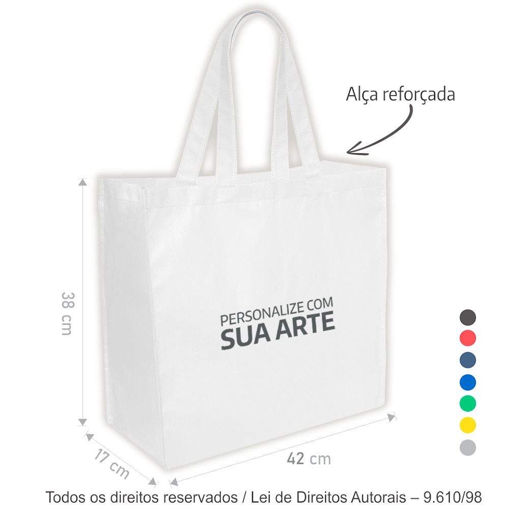 286T2 SACOLA DE TNT 60G 42X38X17CM BRANCO