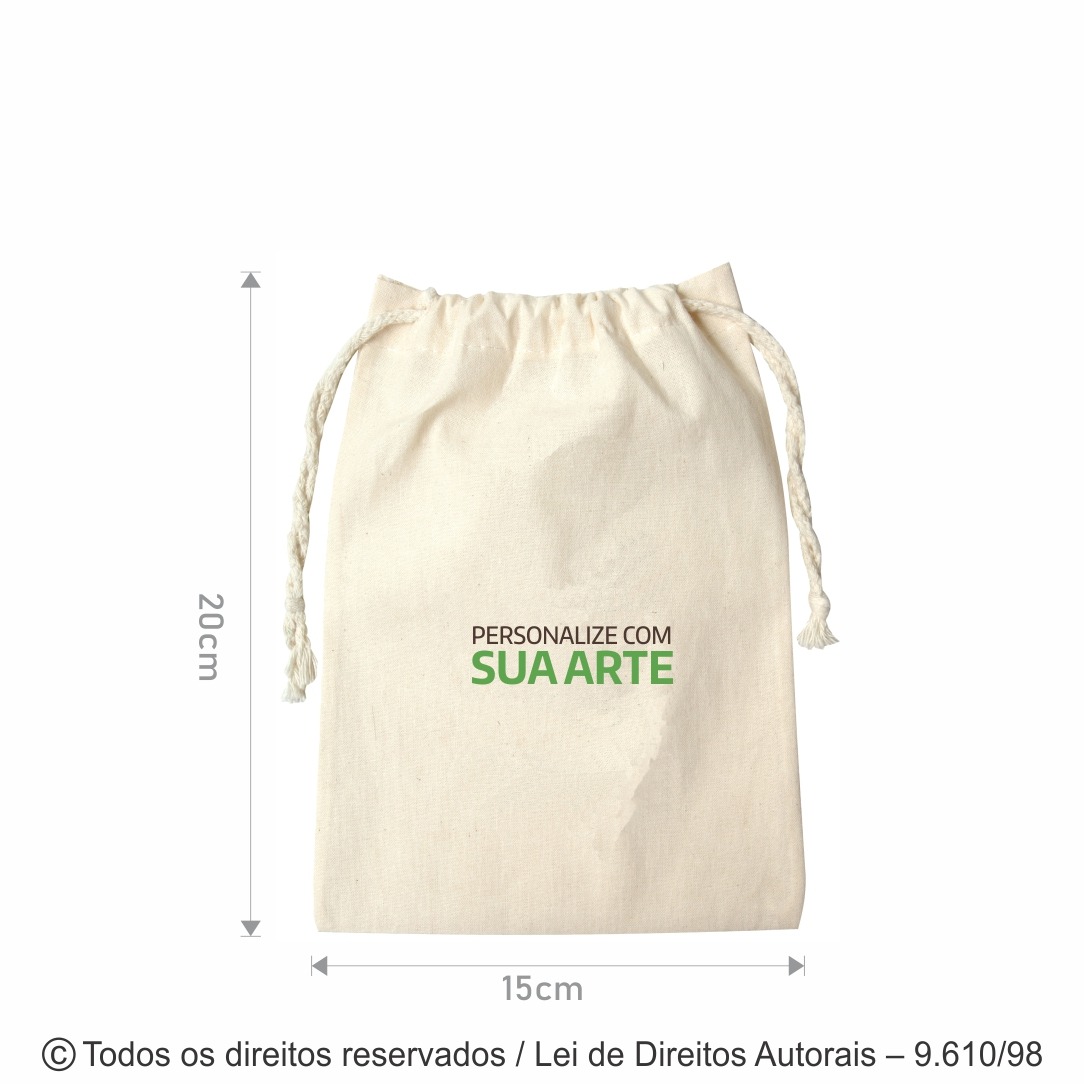 509A ORGANIZADOR DE ALGODAO 160G 15X20CM NATURAL