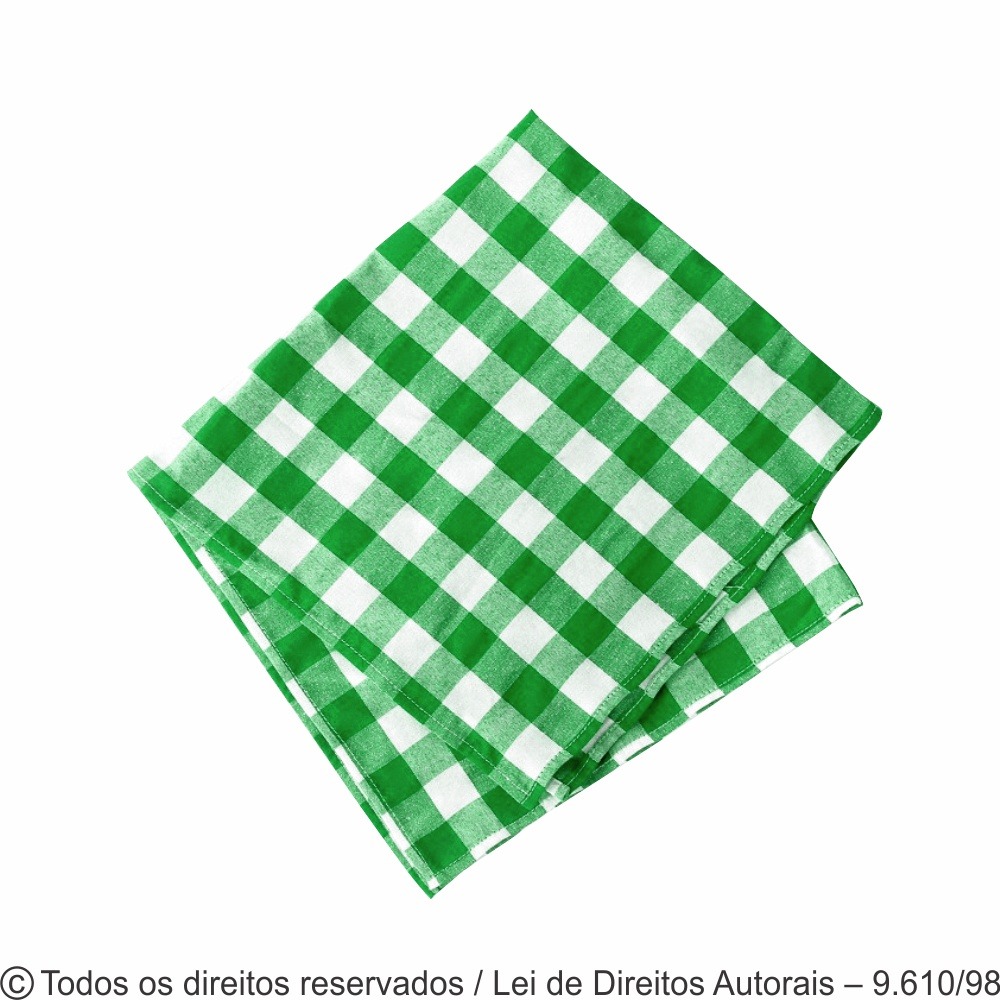 906 TOALHA DE MESA OXFORD XADREZ 140X140CM VERDE BANDEIRA