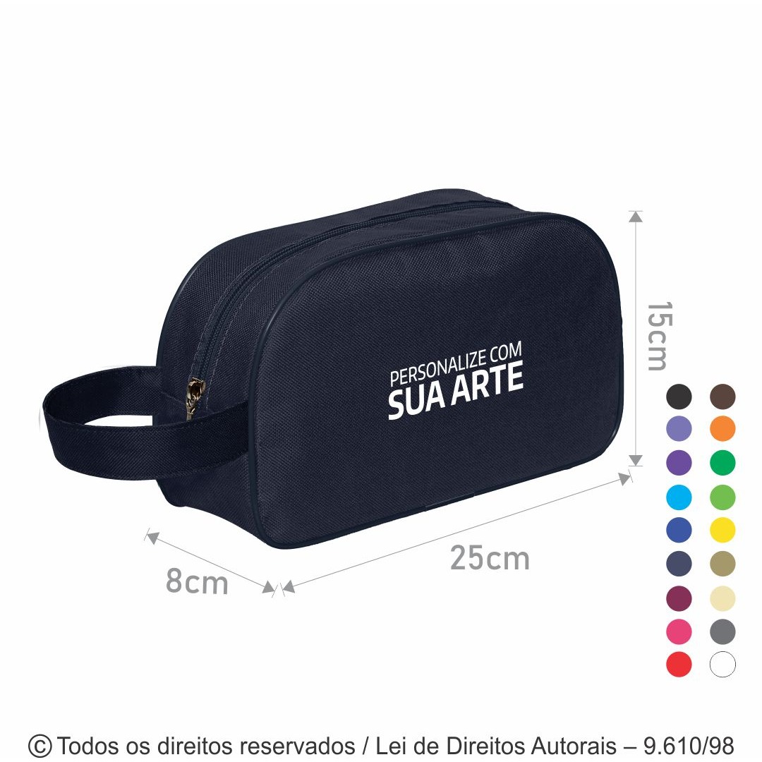 N17N NECESSAIRE DE NYLON 600G 25X15X8CM AZUL MARINHO
