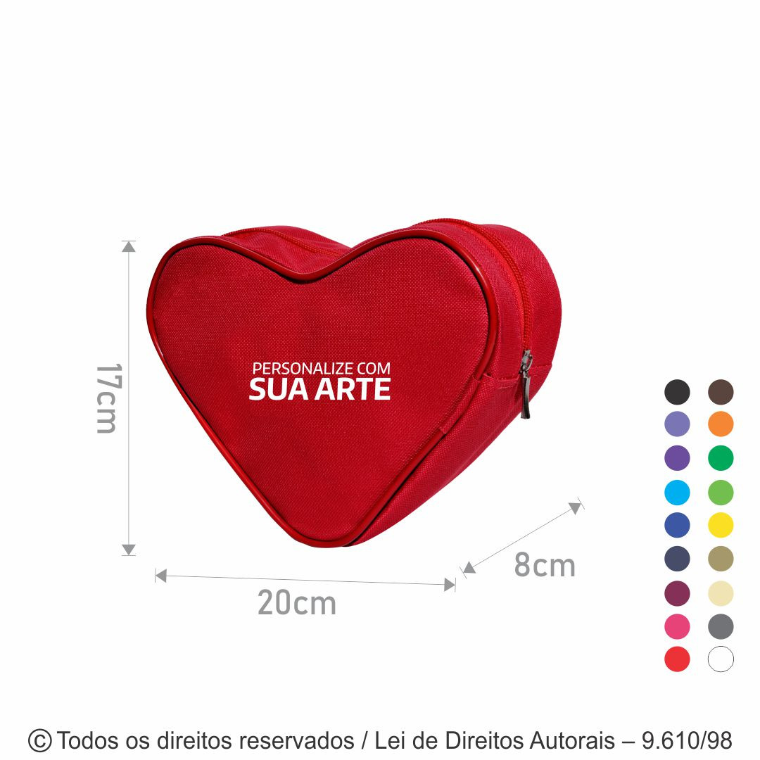N103 NECESSAIRE DE NYLON 600G 20X17X8CM VERMELHO