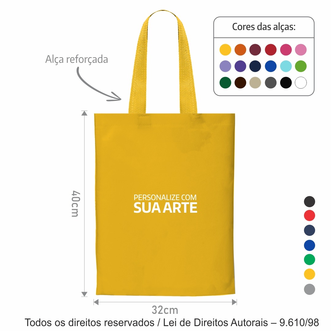 20T2 SACOLA DE TNT 60G 32X40CM AMARELO COM AMARELO OURO