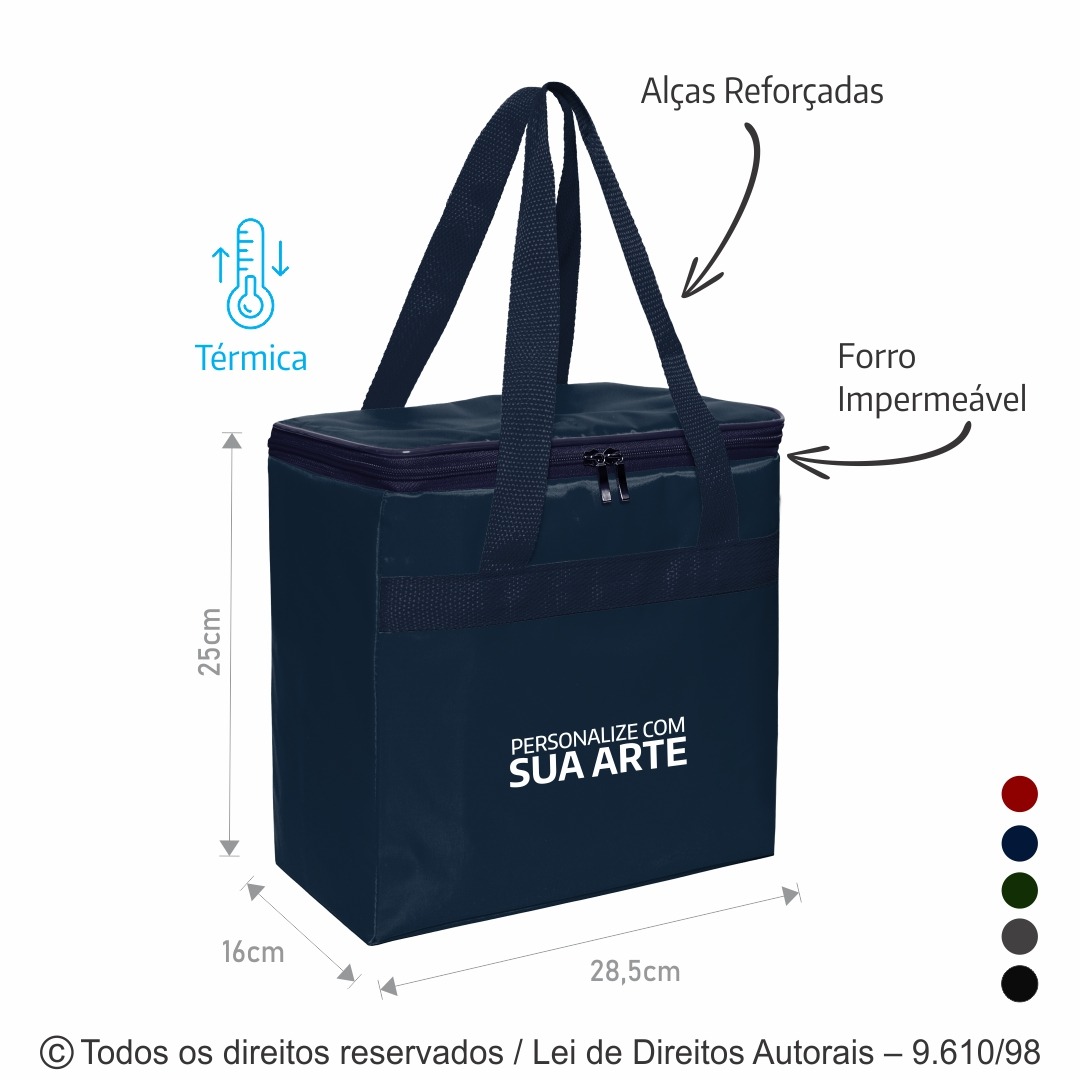 243CB BOLSA TERMICA DE CORDOBA 28,5X25X16CM AZUL MARINHO