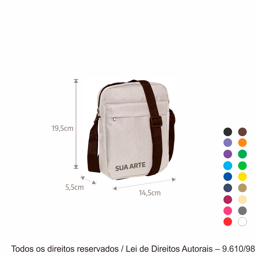 271C SHOULDER BAG DE CORDOBA 14X19X5CM BRANCO COM MARROM