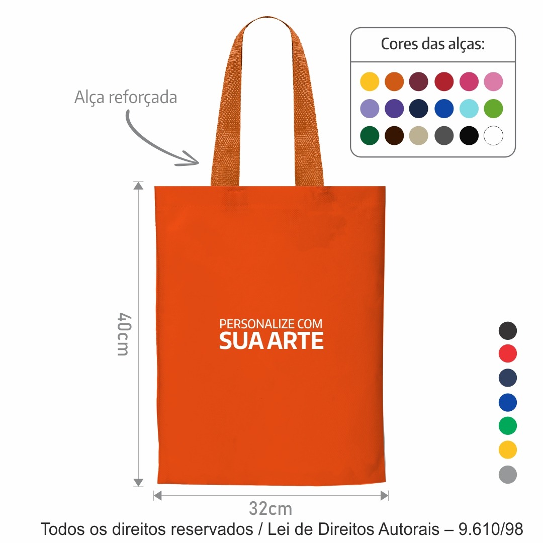 20T2 SACOLA DE TNT 60G 32X40CM LARANJA
