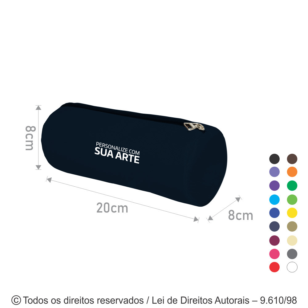 E13N ESTOJO  DE NYLON 600G 20X8X8CM AZUL MARINHO