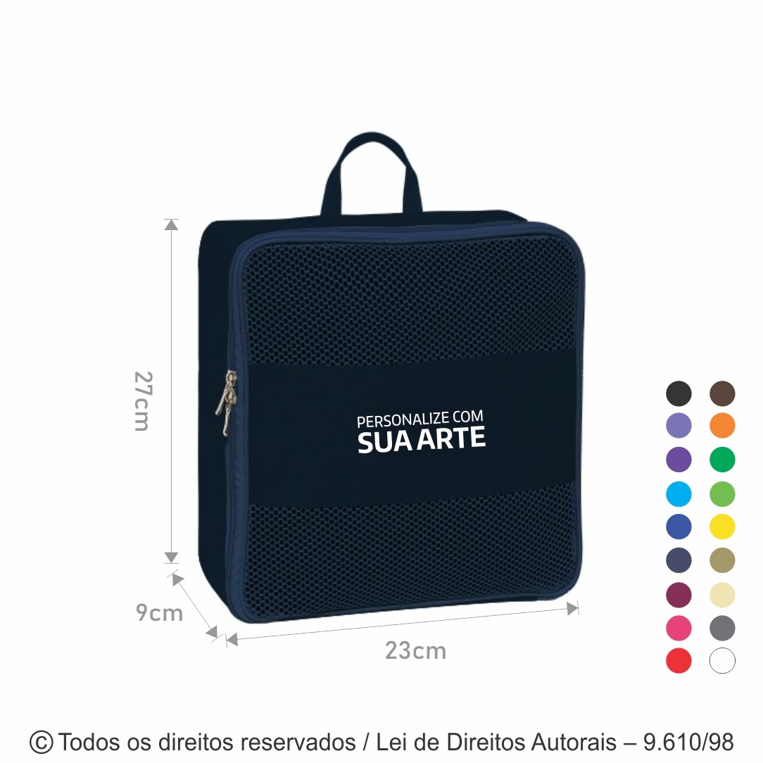 511N ORGANIZADOR DE NYLON 600 23X27X8CM AZUL MARINHO