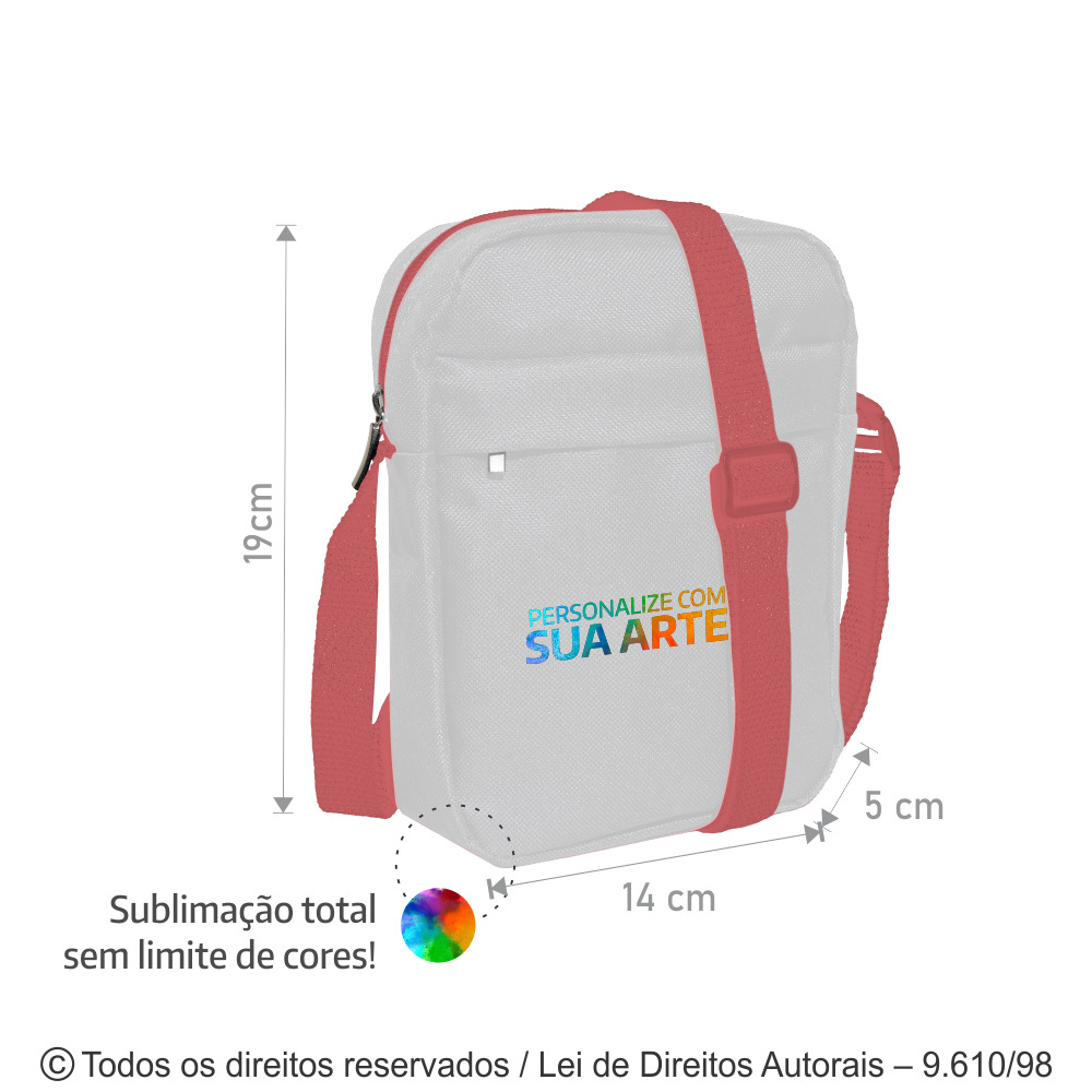 271C SHOULDER BAG DE CORDOBA 14X19X5CM BRANCO COM ROSA CHA