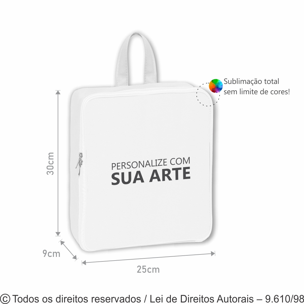 SM561 ORGANIZADOR TECIDO CORDOBA 25X30X9CM BRANCO