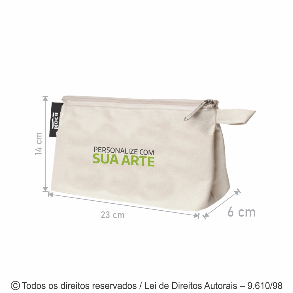 SM545 NECESSAIRE DE LONA 240G 23X14X6CM NATURAL