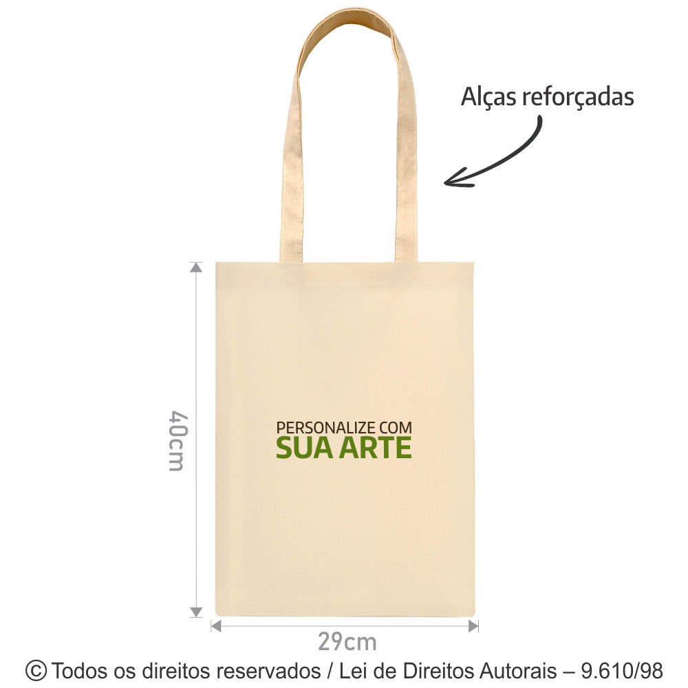 20A SACOLA DE ALGODAO 160G 29X40CM NATURAL
