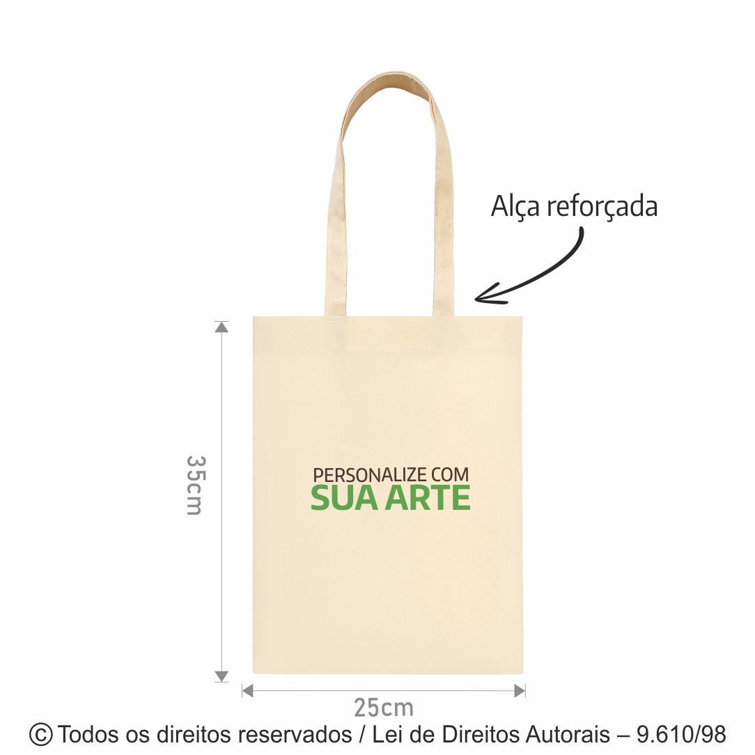 23A SACOLA DE ALGODAO 160G 25X35CM NATURAL
