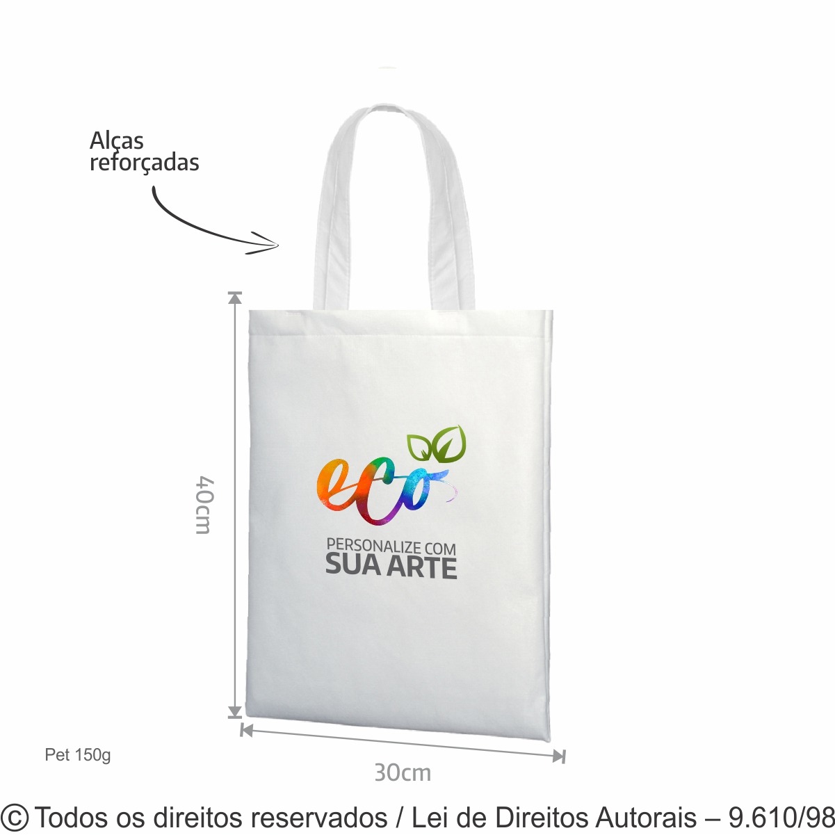 20P SACOLA DE PET 150G 30X40CM BRANCO