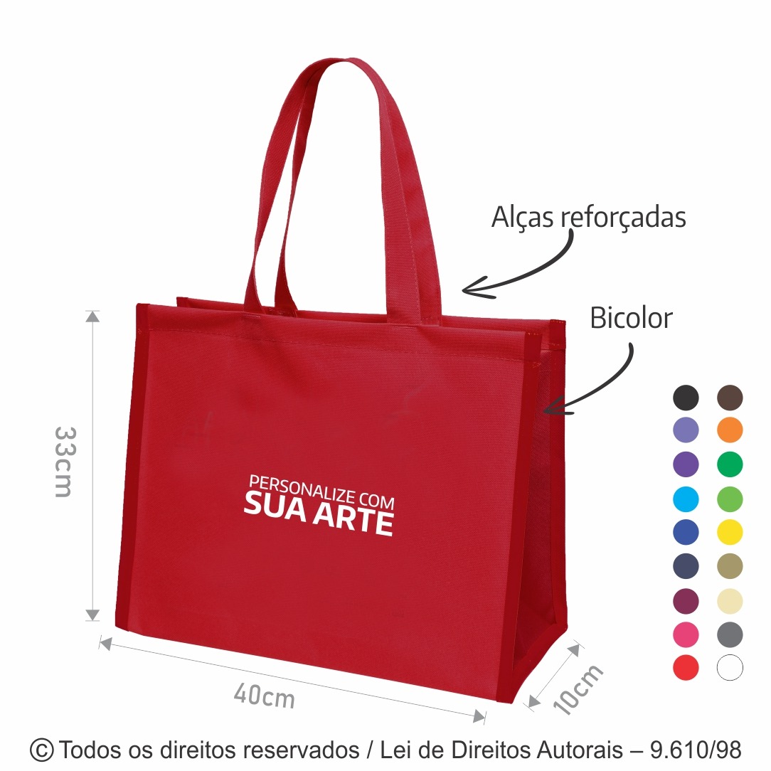 134N SACOLA DE NYLON 600G 40X32X20CM VERMELHO