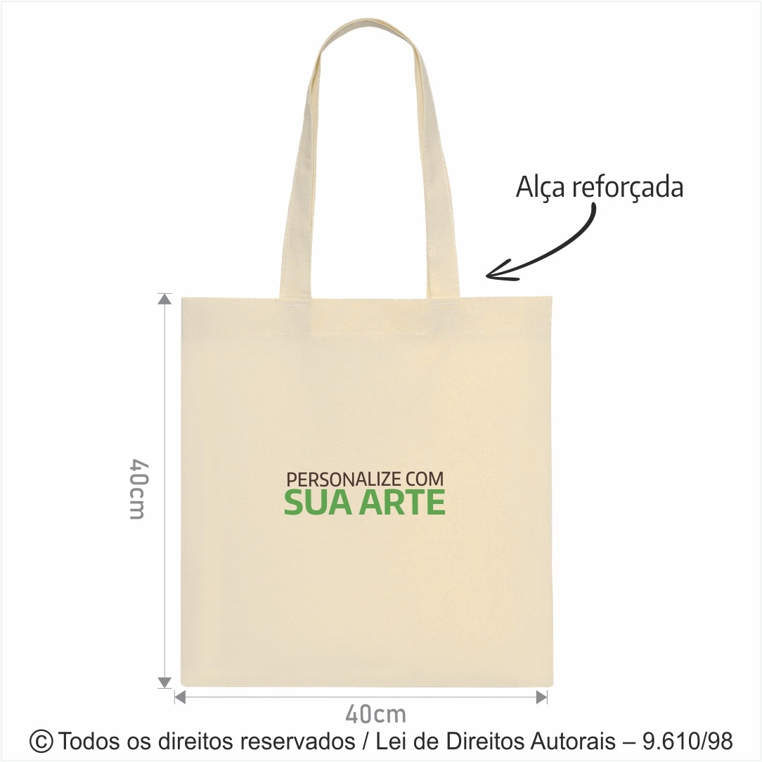 5A SACOLA DE ALGODAO 160G 40X40CM