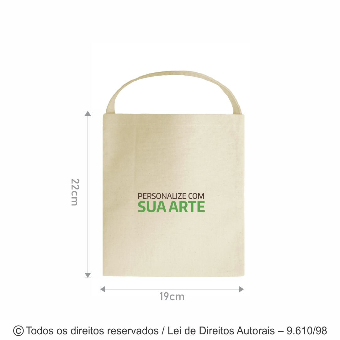 SM554 LIXOCAR DE LONA 240G 19X22CM NATURAL