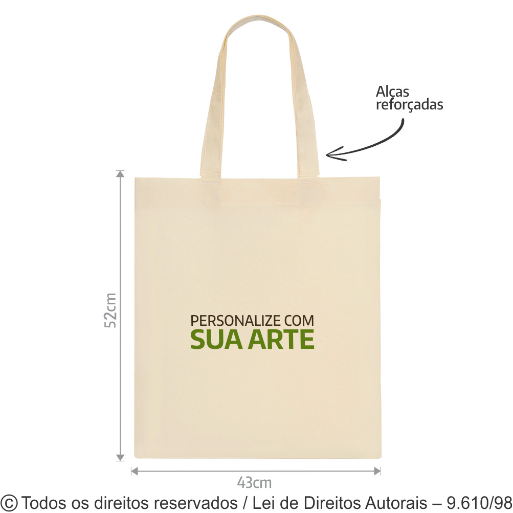 311A SACOLA DE ALGODAO 160G 43X52CM NATURAL