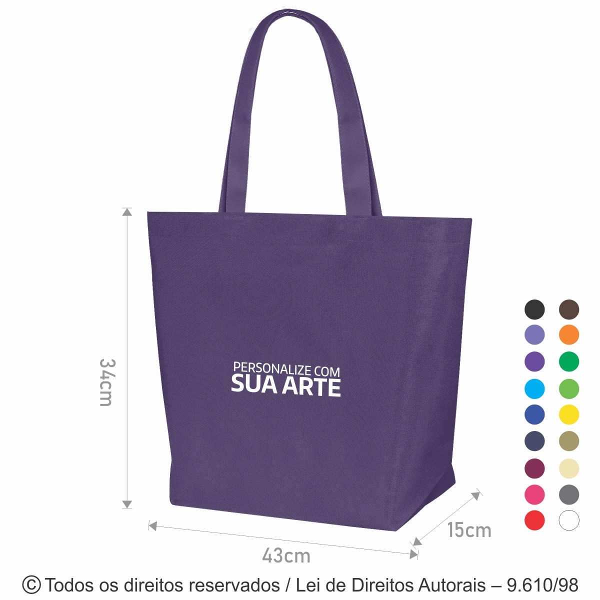 86N SACOLA DE NYLON 600G 43X34X15CM ROXO