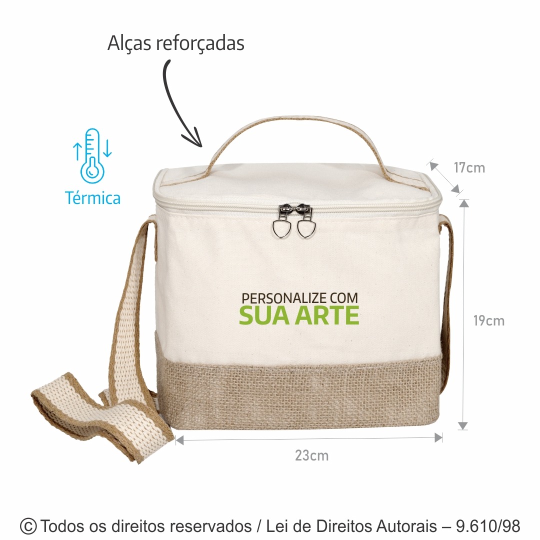 137LJ  BOLSA TERMICA DE LONA 240G 23X19X17CM