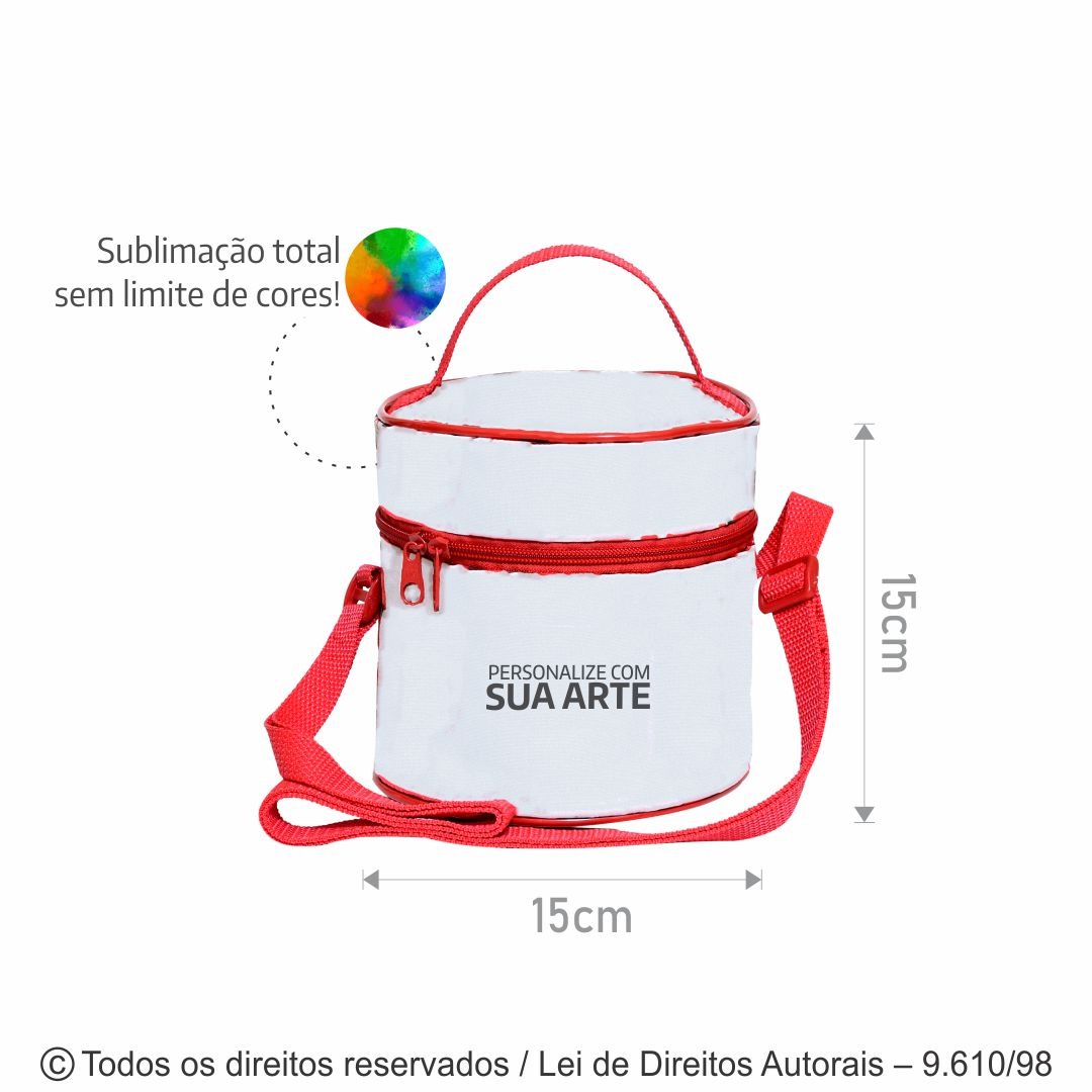 268C FRASQUEIRA EM CORDOBA 15X15CM BRANCO COM VERMELHO