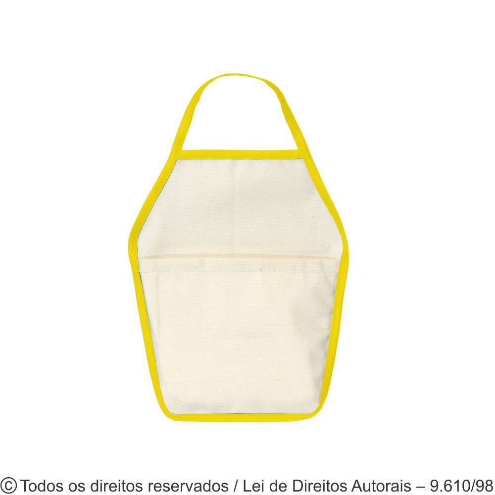 707L LIXOCAR DE LONA 240G 23,5X28CM NATURAL COM AMARELO