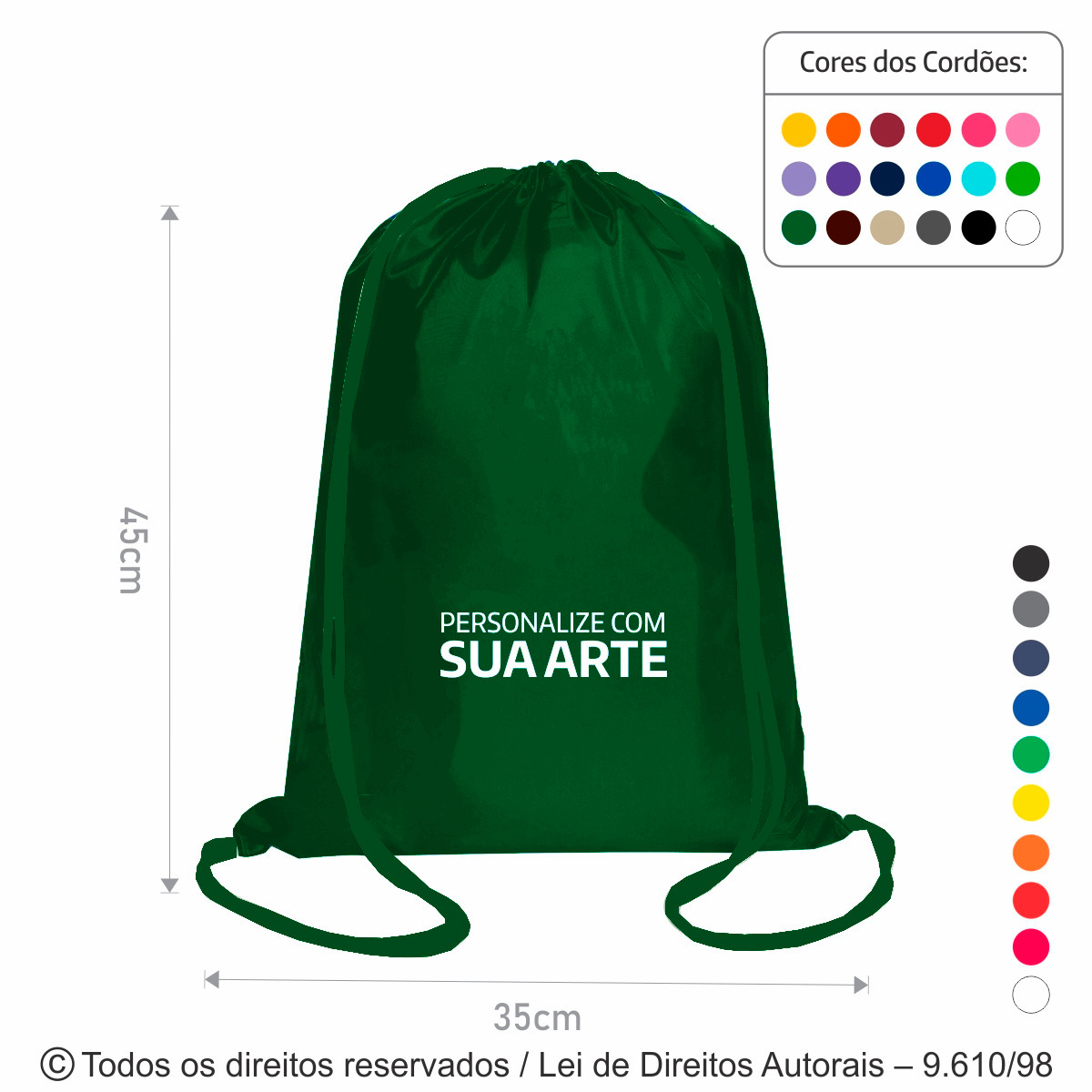 M33 MOCHILA DE NYLON 70 RESINADO 35X45CM VERDE BANDEIRA