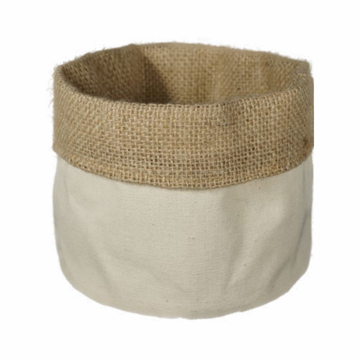 232JF9 CACHEPOT DE JUTA E LONA 20X20CM