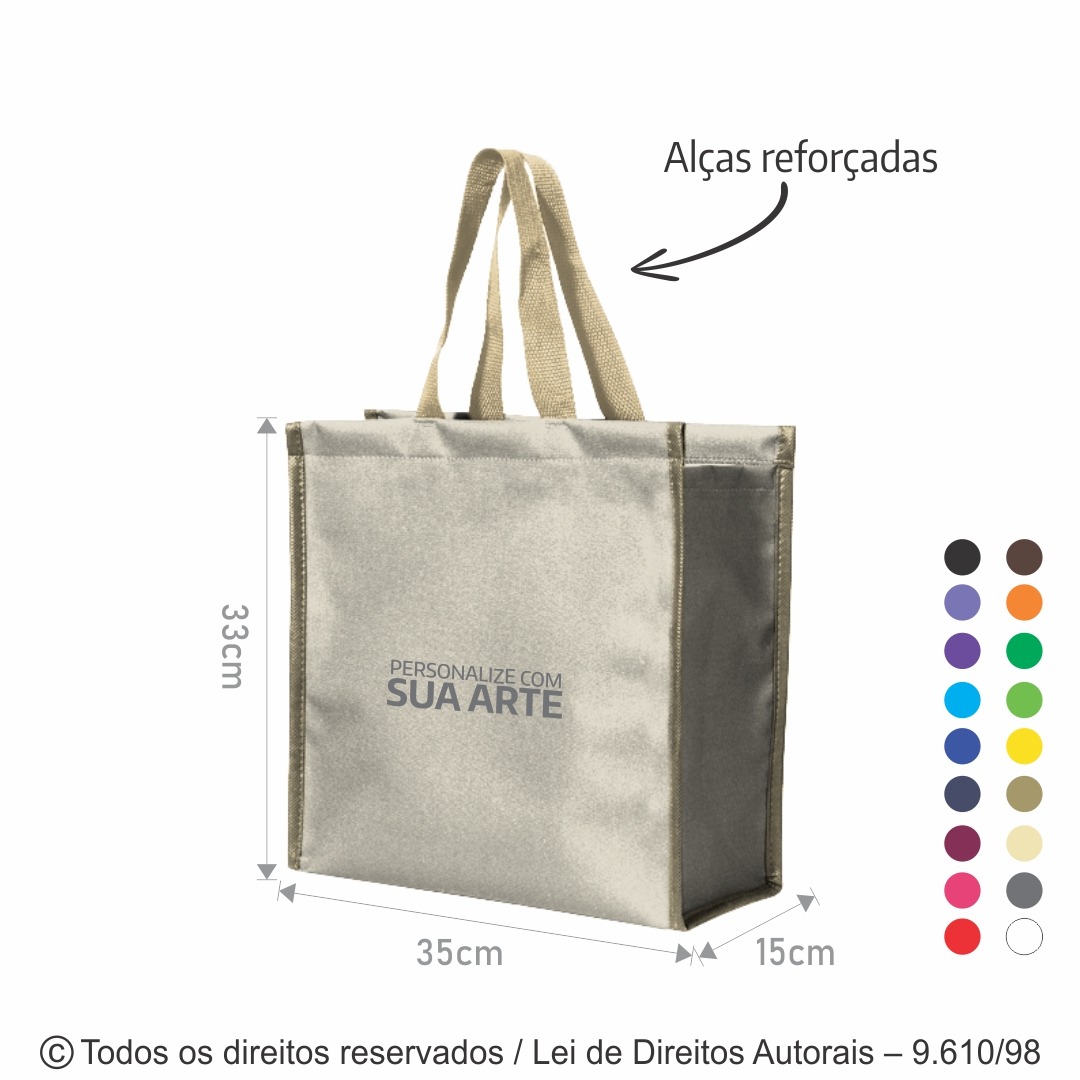 3N SACOLA DE NYLON 600G 35X33X15CM CREME