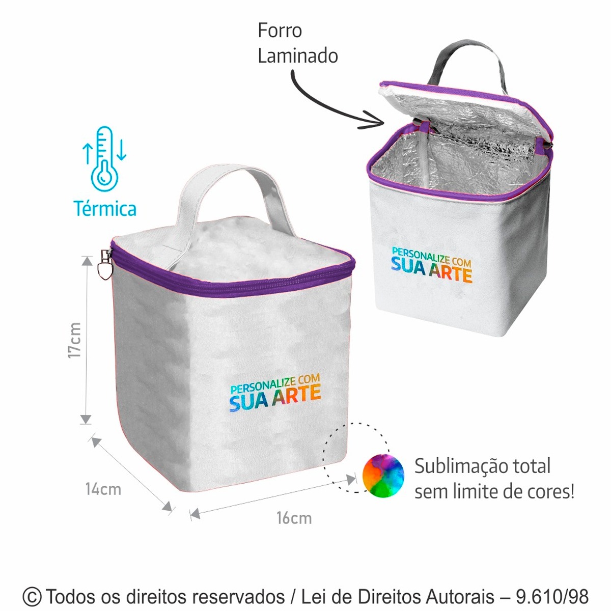 N71C FRASQUEIRA DE CORDOBA 16X17X14CM BRANCO COM ROXO
