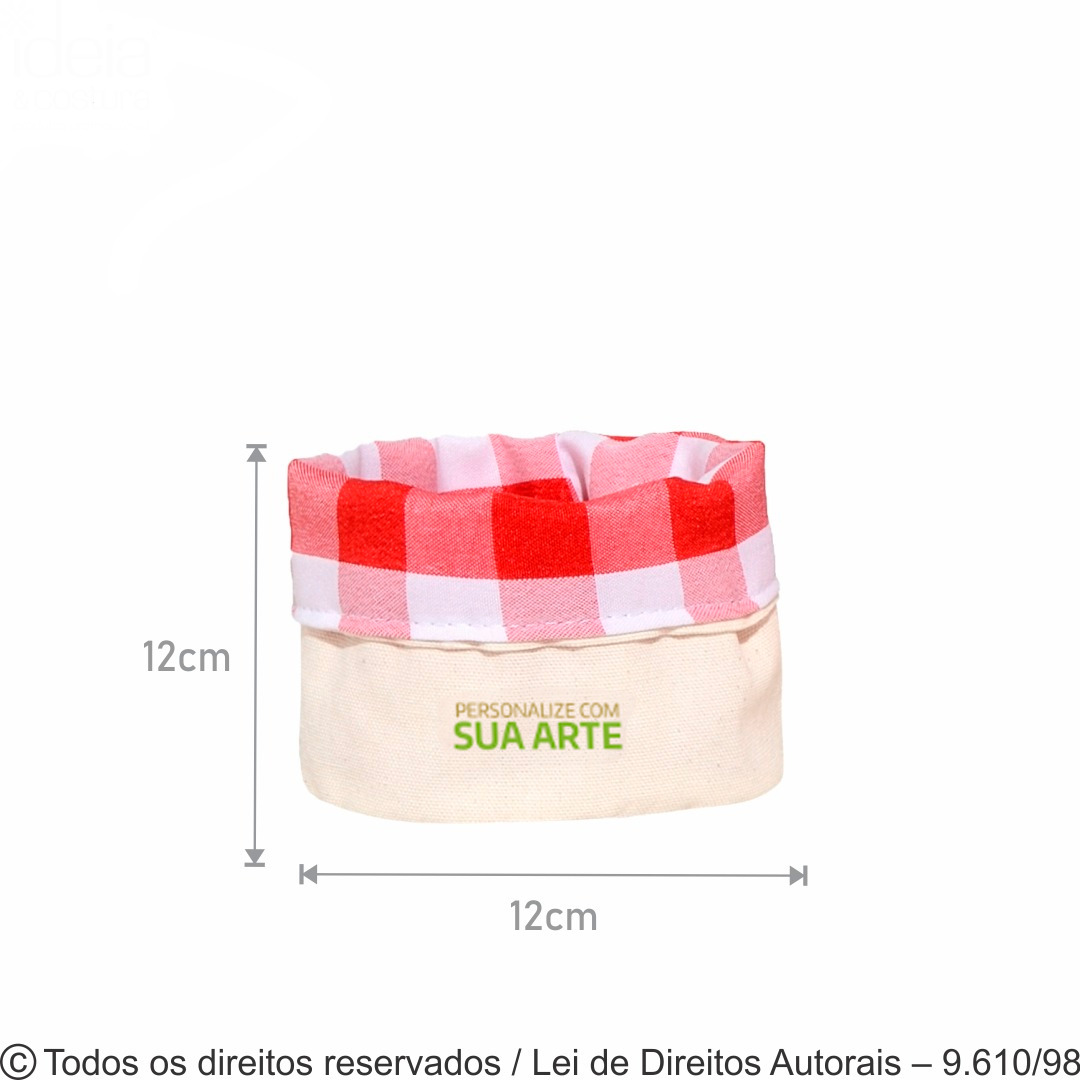 18LOX CACHEPOT DE LONA E OXFORD 12X12CM