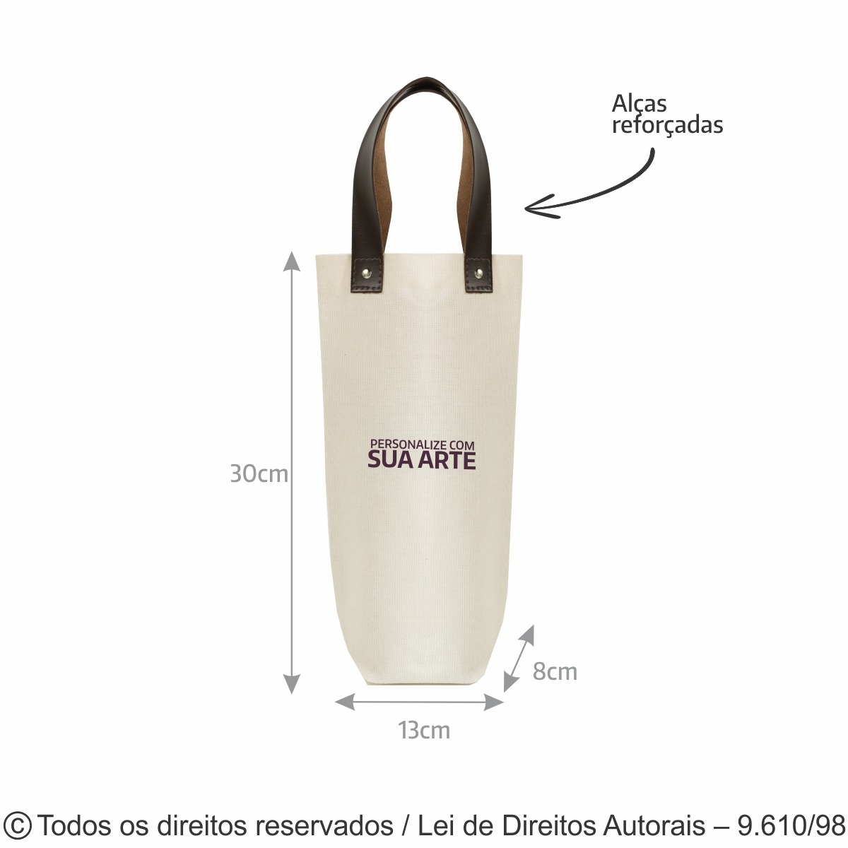 403L PORTA VINHO DE LONA 240G 13X30X8CM NATURAL