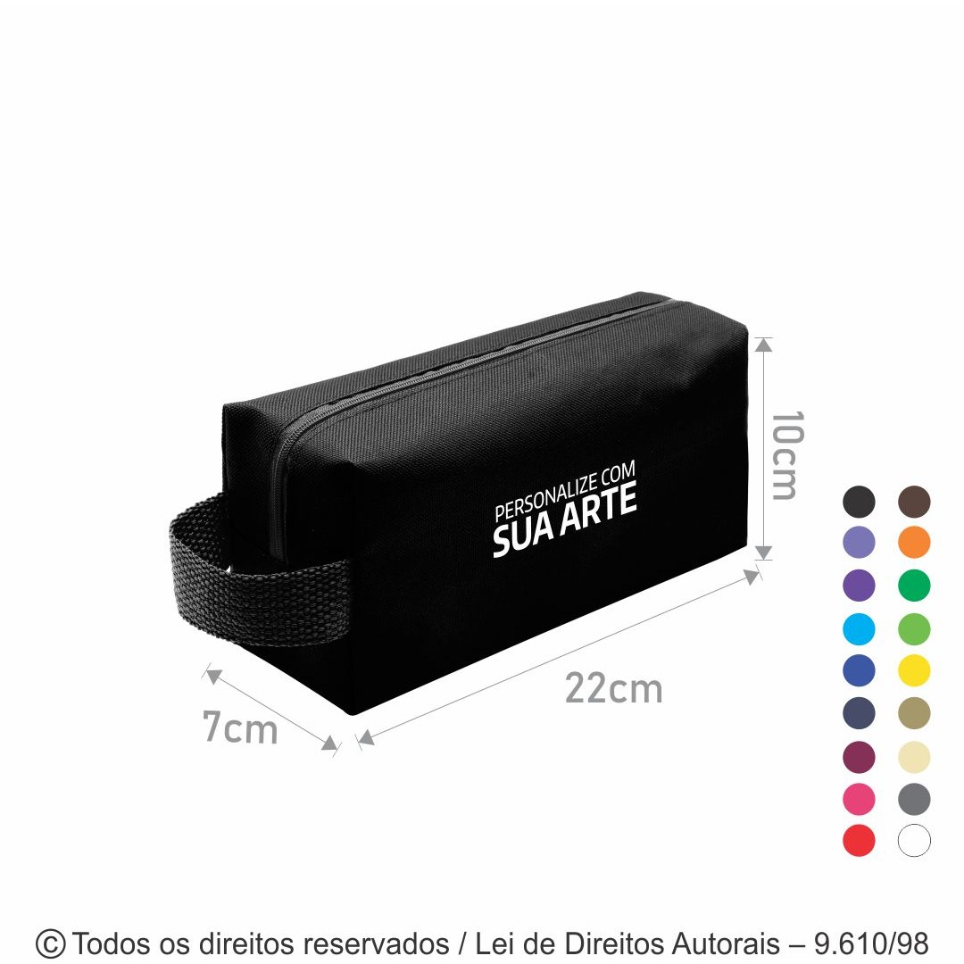 N6 NECESSAIRE DE NYLON 600G 22X10X7CM PRETO