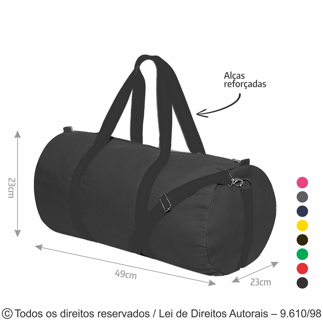 250LCFC BOLSA DE LONA COLORIDA 240G 49X23X23CM CINZA ESCURO