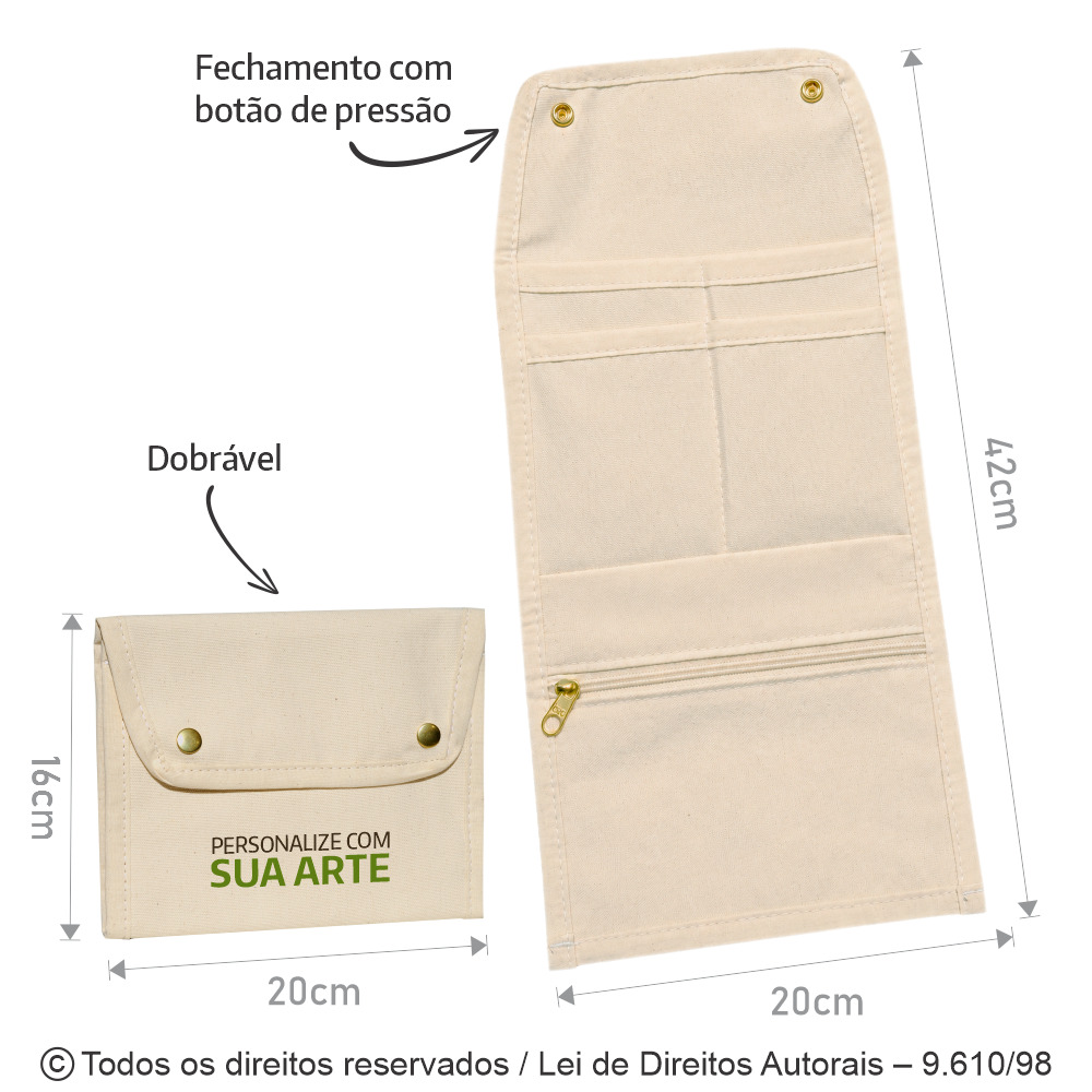 337L PORTA TRECO 337L DE LONA NATURAL  240G 20X42CM