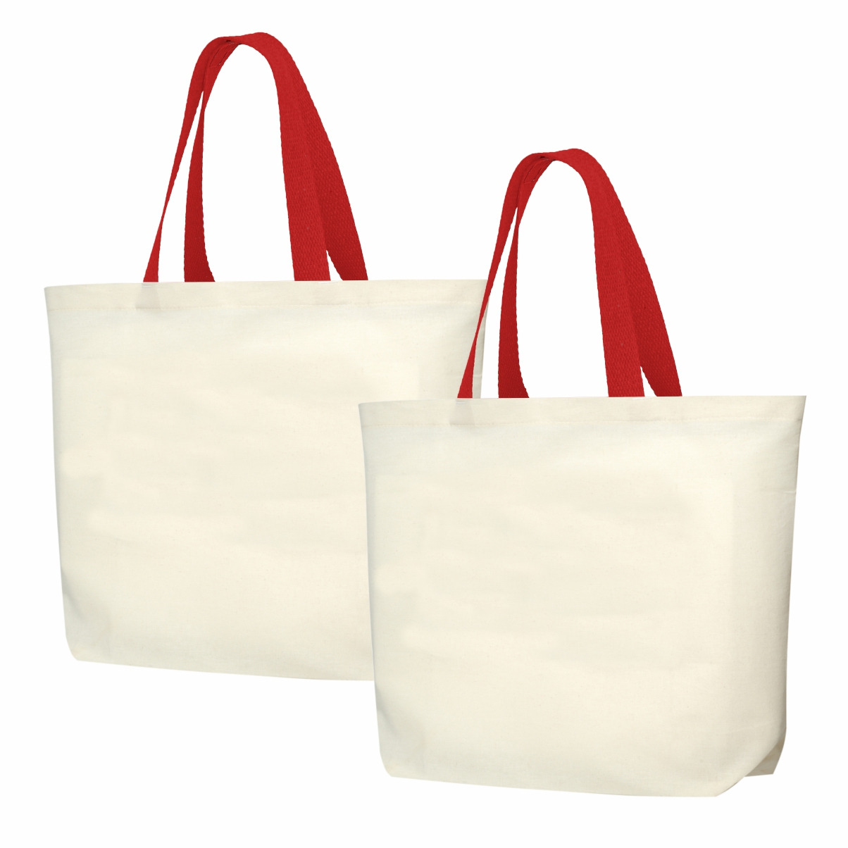 2LFC SACOLA DE LONA 240G 46X40X10CM NATURAL COM VERMELHO KIT 2 PEÇAS Mercado Livre