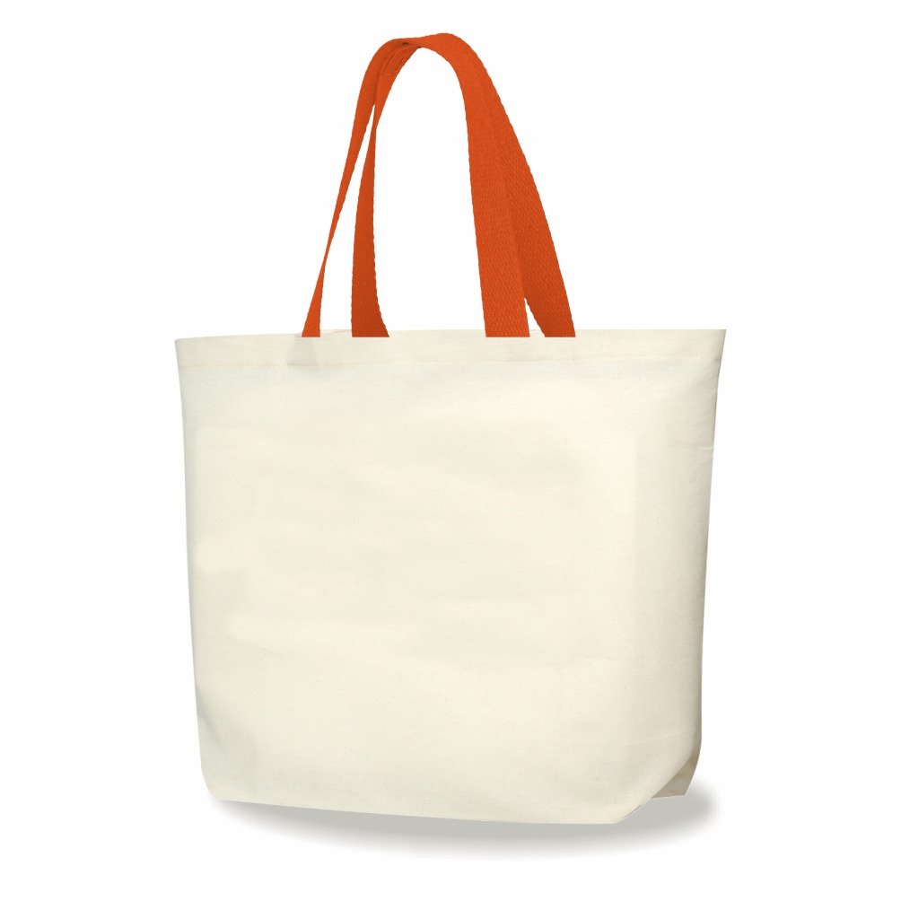 2LFC SACOLA DE LONA 240G 46X40X10CM NATURAL COM LARANJA KIT 10 peças Mercado Livre