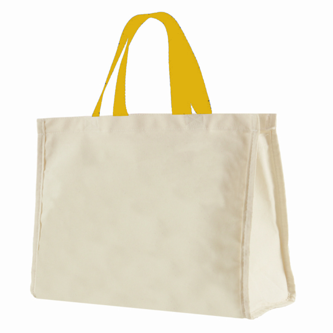 12LFC SACOLA DE LONA 240G 40X32X20CM NATURAL ALÇA MOSTARDA KIT 10 peças Mercado Livre