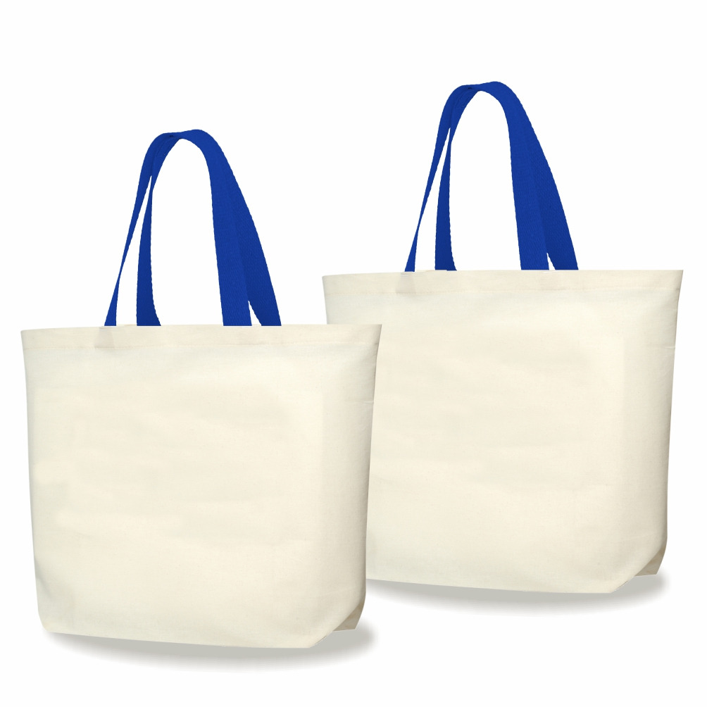 2LFC SACOLA DE LONA 240G 46X40X10CM NATURAL COM AZUL ROYAL KIT 2 PEÇAS Mercado Livre