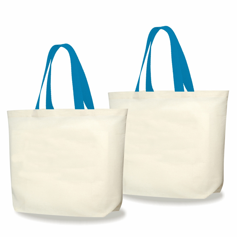 2LFC SACOLA DE LONA 240G 46X40X10CM NATURAL COM AZUL TURQUESA KIT 2 PEÇAS Mercado Livre