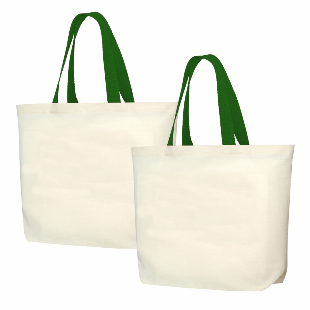 2LFC SACOLA DE LONA 240G 46X40X10CM NATURAL COM VERDE BANDEIRA KIT 2 PEÇAS Mercado Livre