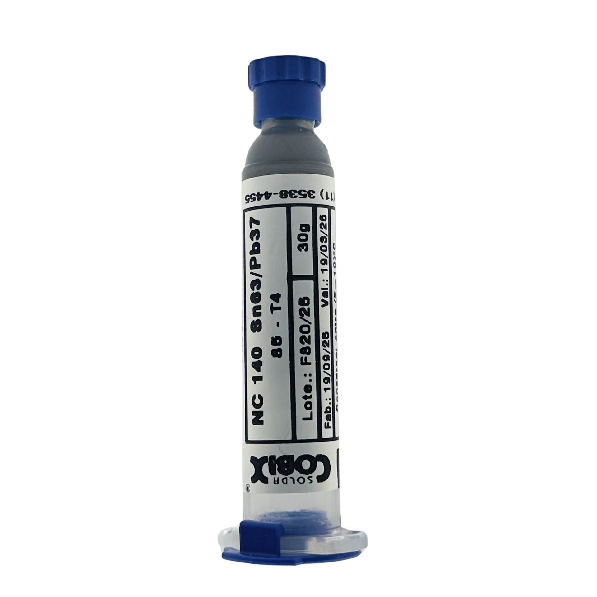 solda em pasta smd seringa 30g nc 140 sn63 / pb37 cobix