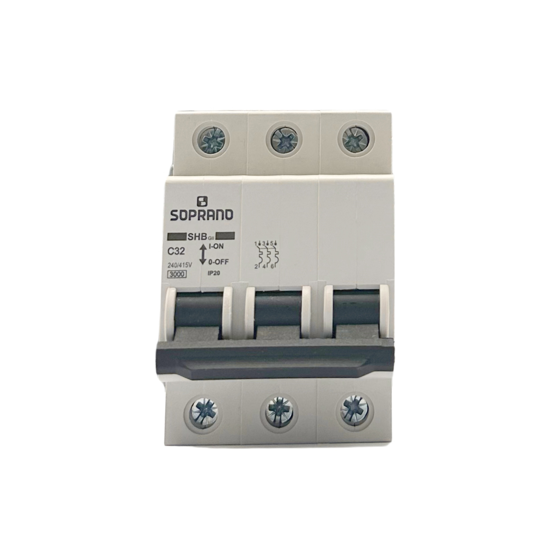 Disjuntor 3ka tripolar 32A Soprano