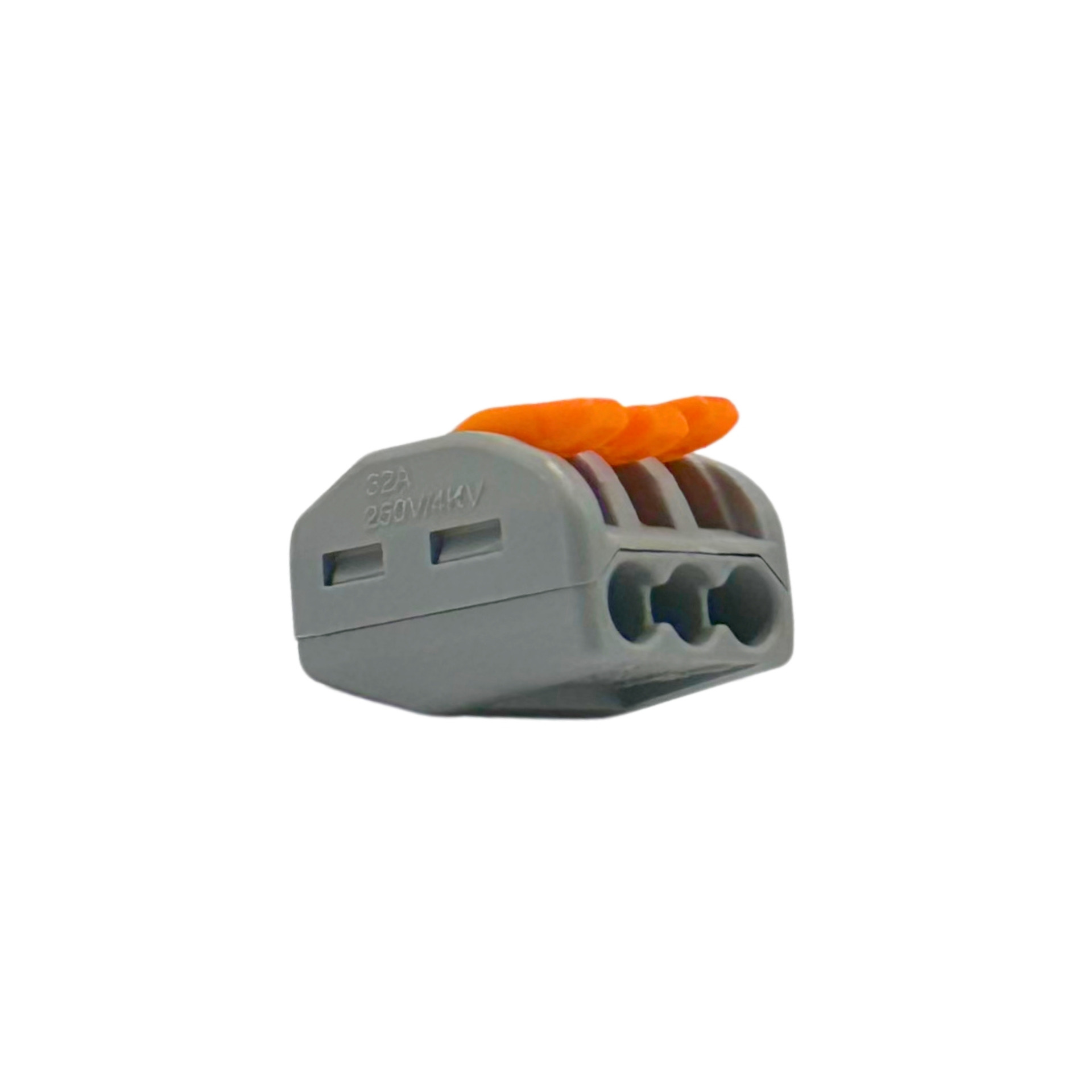 conector emenda sibratec 0,75/2,5mm² 3 vias kv222-413 32a