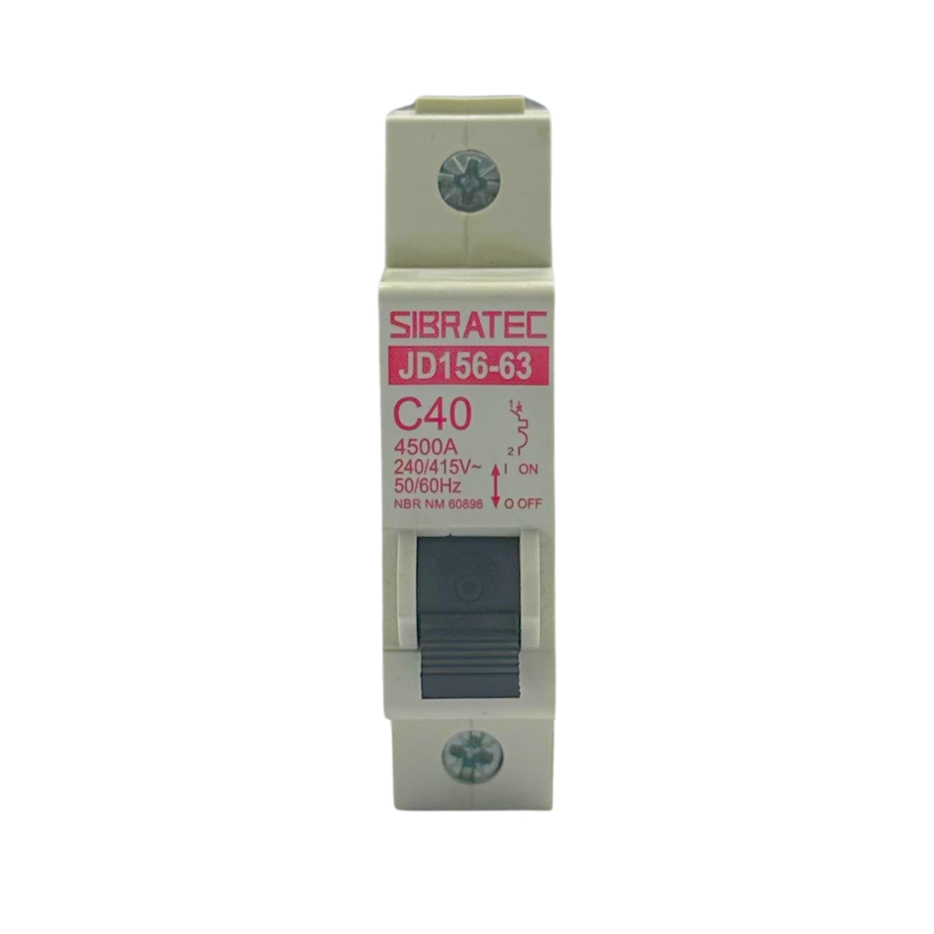 disjuntor mono 4.5ka 40a sibratec