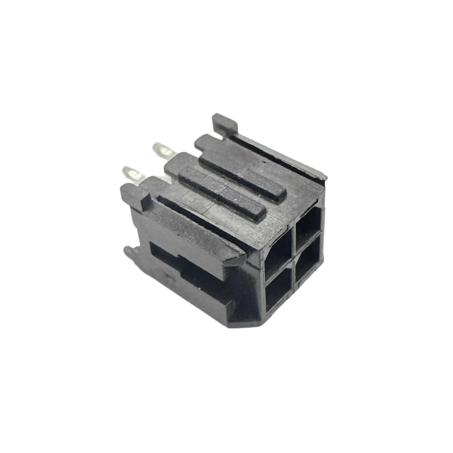 mcfpq-04-conector macho 4 vias 2x2 180 graus 3mm