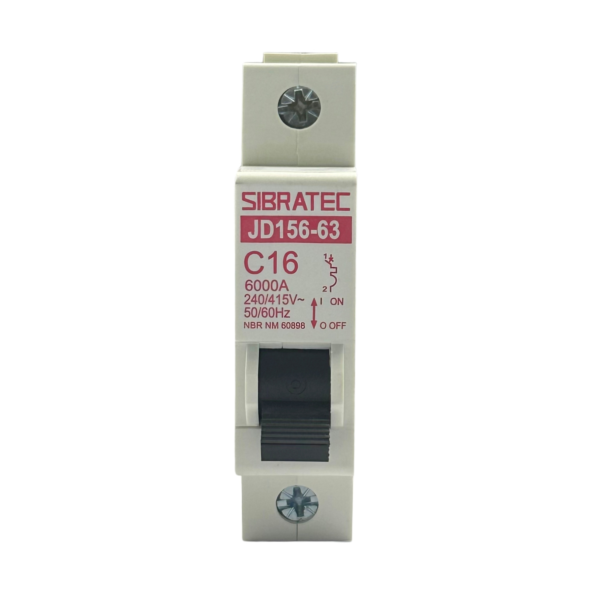 disjuntor mono 6ka 16a sibratec