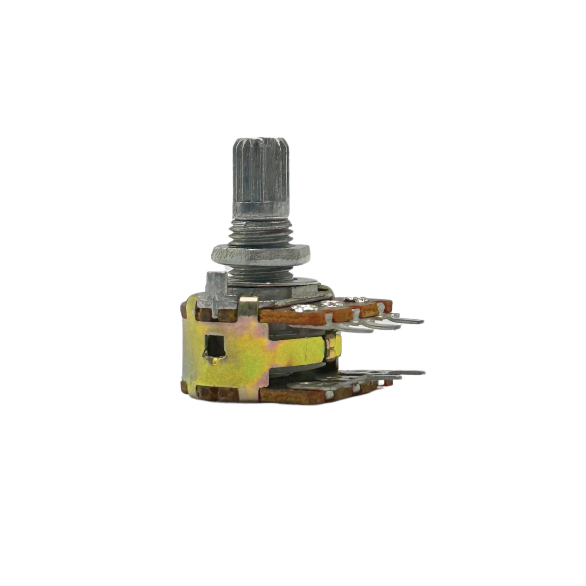 potenciômetro 5kb duplo eixo estriado l15